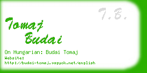 tomaj budai business card
